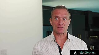 Naughty Masseuse River Lynn Oils Stepdad's Cock