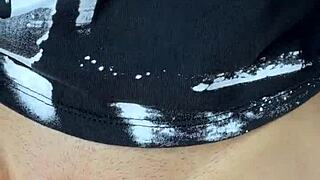 skinny babe with juicy puffy pussy lips rides small cock for secret creampie surprise impregnation