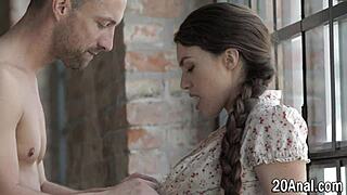 babe's gaping ass filled then sprayed with hot sperm