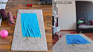 curvy milf's double cam naked yoga ass worship