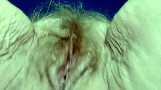 german mature stuffs hairy pussy and ass with cucumber