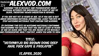 Hotkinkyjo Gapes Prolapse from Deep Anal Dong Thrust!