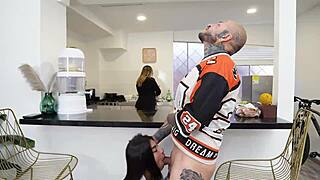 i sneak fucked this juicy latina whore right beside my clueless wife