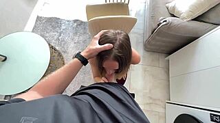 fucked slender gym babe hard then splashed cum all over her body