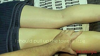 Curvy milf begs for oiled massage turning into squirting pussy pound