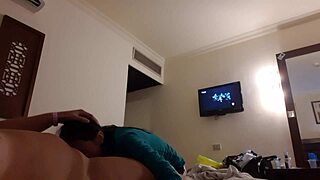 Brunette Fucks Girlfriend's Mouth in Hotel Lesbian Illusion