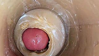 internal cam catches super thick creampie flooding juicy wet vagina up close