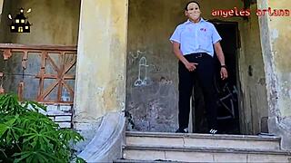 halloween bride anal creampie in haunted house trailer 🎃💦