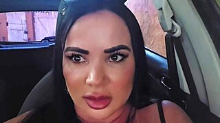 Cheeky app driver waits for married guy in parking for wild fun.