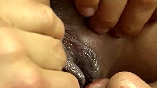oiled tiny japanese babe rides cock hard till deep creampie floods her