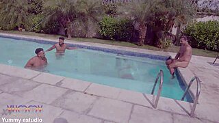 hot brazilian aylla mel pounded by three big cocks in intense double anal