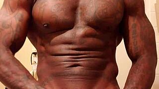 hallelujah johnson kneels in awe worshipping massive black hairy cock devotion