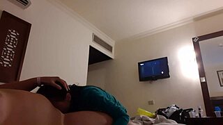 Brunette Fucks Girlfriend's Mouth in Hotel Lesbian Illusion