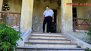 halloween bride anal creampie in haunted house trailer 🎃💦