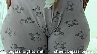 juicy bbw latina spreads cameltoe pussy lips for wet solo tease