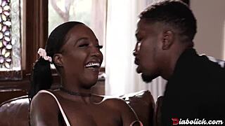 Daya Knight Ebony Babysitter Rides Big Cock in Hot Action