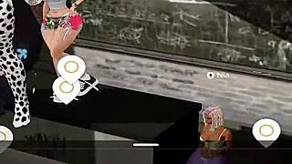 Big Booty Latina IMVU Bitch Twerks Her Massive Ass And Tits In My Party