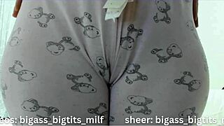 juicy bbw latina spreads cameltoe pussy lips for wet solo tease