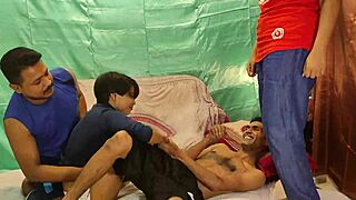 shathi khatun and rumpa akter fuck hanif and shapan in wild foursome