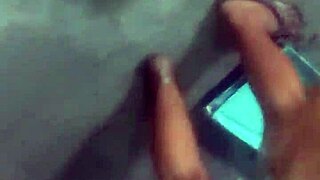 Bent over latina milf slurps cock then takes big black dick doggystyle deep