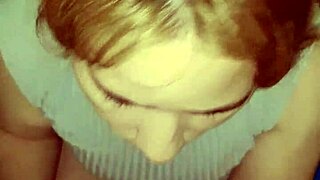 amateur couple sneaks intimate standing sex and deep suck in dark storage room