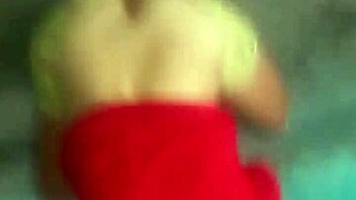 Bent over latina milf slurps cock then takes big black dick doggystyle deep