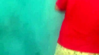 Bent over latina milf slurps cock then takes big black dick doggystyle deep