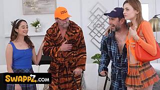 Think you can handle watching old men turn a young slut into their hardcore foursome toy?