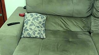 Solo anal play turns teasing at home