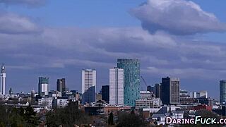 classy euro babe rubs her vag to explosive cum climax