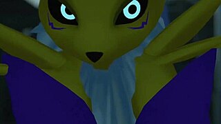 renamon takes hard public outdoor railing