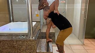 tattooed latina prostitute dances funk on cock in hotel