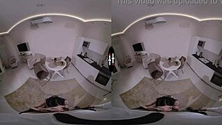 in this dark room vr, that good-hearted girl with big tits gives the sloppiest pov handjob ever