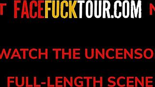 😈 Face fuck tour with blonde stunner Candee Licious gagging hard on monster cock! 🍆🤤 Deepthroat domination