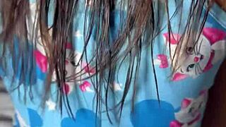 Risky Bareback Creampie Floods Tight Pussy Deep