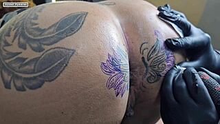 sexy milf's huge pussy lips stretched by monster bbc creampie