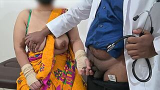 Nurse sneaks a feel of patient's swollen Indian tits