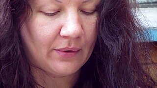 plump milf smokes cig pisses wildly on street bench outdoor fetish