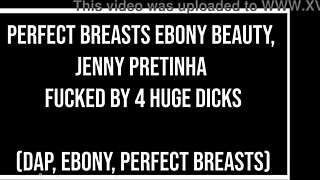 Jenny Pretinha gaped hard by four monster cocks DAP anal IR