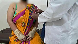 Nurse sneaks a feel of patient's swollen Indian tits