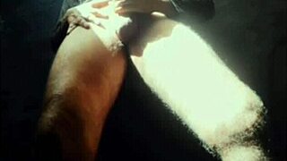 naughty naked stud flashes monster cock homemade voyeur