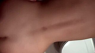 that cute blonde ex-gf bends over in my bathroom for rough pov quickie fuck