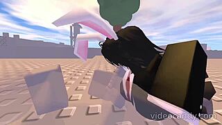 I am fucking this sexy bunny dod youtuber whorblox from roblox so hard with blowjob and titty fuck!