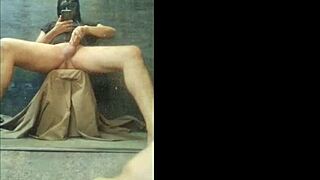 naughty naked stud flashes monster cock homemade voyeur