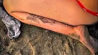 a hot stranger sucks my big cock publicly right on the beach