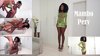 Fresh 19yo ebony beauty takes Brazil's biggest cock deep in her first anal scene