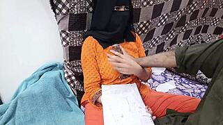 pakistani hijab student gets fucked hard by horny tuition teacher