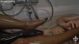 miss anna's messy bath part 1 with anal fisting domination and sloppy cunilingus fun 💦🛁