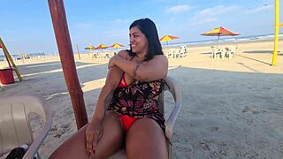 na praia sol mar big tits latina fingers huge pussy outdoor public beach fire
