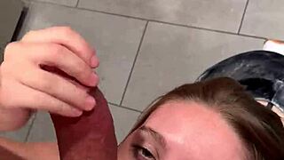 pretty little college teen pawg laney grey sucks huge bareback cock pov swallows cum